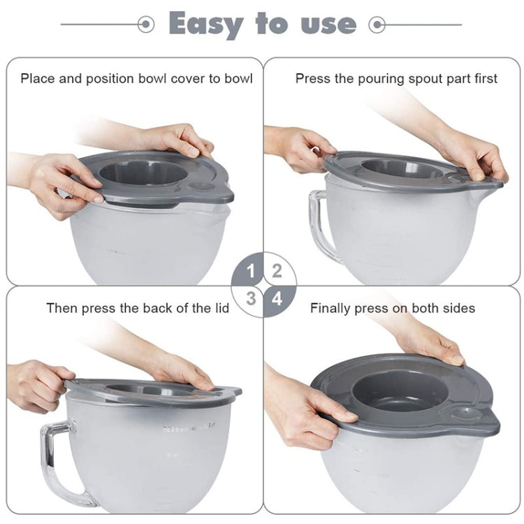 KA-T5 For KitchenAid K5GB 5QT Tilt Head Stand Mixer Glass Bowl Seal Lid by buy2fix