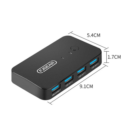FJGEAR2 FJ-U302 3 In 2 Out USB Shared Shared Switch Expander With Desktop Controller Cable by FJGEAR