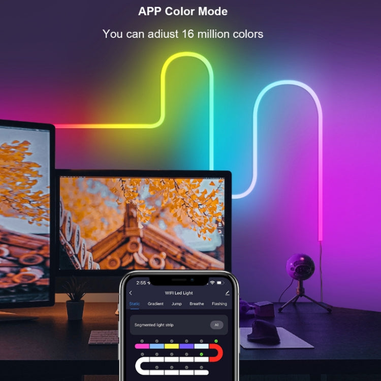 3m USB Illusion Music Neon 16 Million Color DIY Light Strip, Specification: Graffiti WiFi by buy2fix