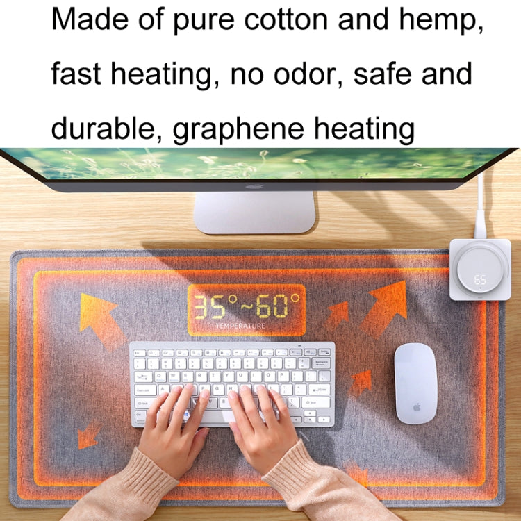 Joyroom JR-CY335 220V Smart Office Desktop Heating Thermostatic Mouse Pad, US Plug, Size: 60x36cm(Llight Gray) by Joyroom