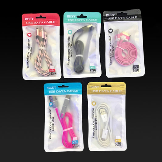 100PCS XC-0014 USB Data Cable Packaging Bags Pearl Light Ziplock Bag, Size: 11x18cm (Red) by buy2fix