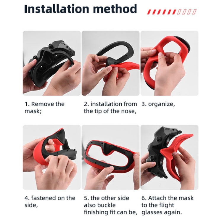 For DJI Avata Goggles 2 Eye Pad Silicone Protective Cover(Black) by buy2fix