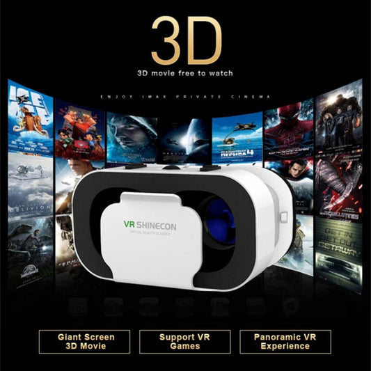 VRSHINECON G05 5th 3D VR Glasses Virtual Headset Digital Glasses(White) by VRSHINECON