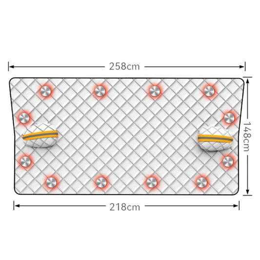 SUITU R-3945 Car Winter Front Glass Snow Shield Defrost Sunshade Thickened Car Clothing, Style: 12 Magnets Three Layers Thickened by SUITU