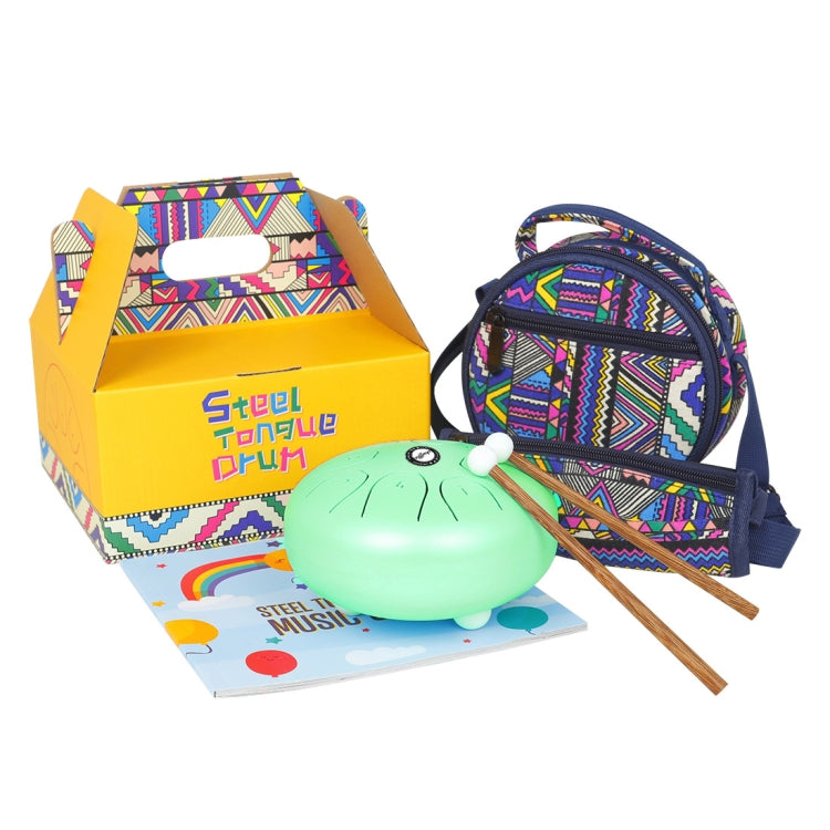 Shuffle SD-5 5.5 Inch Steel Tongue Carefree Empty Drum Percussion Instrument(Green) by shuffle