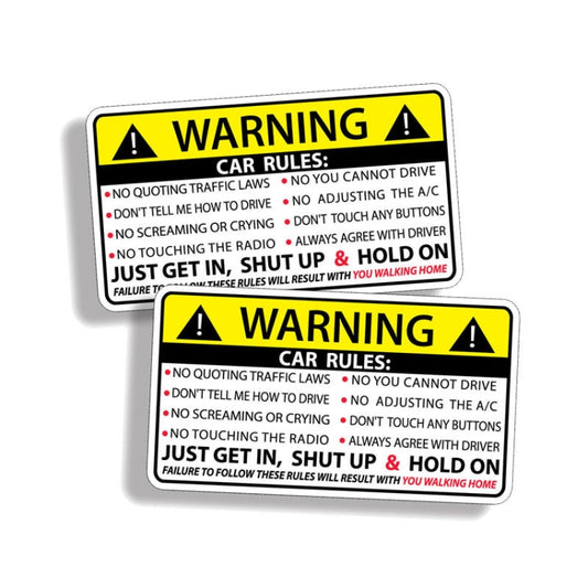 10 PCS Car Safety Warning Rules Sticker by buy2fix