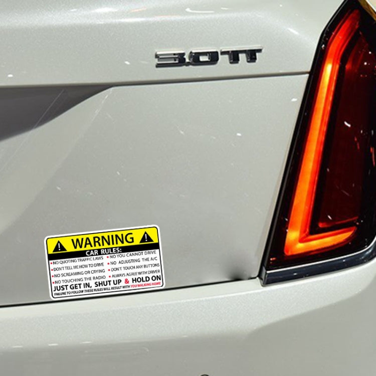 10 PCS Car Safety Warning Rules Sticker by buy2fix