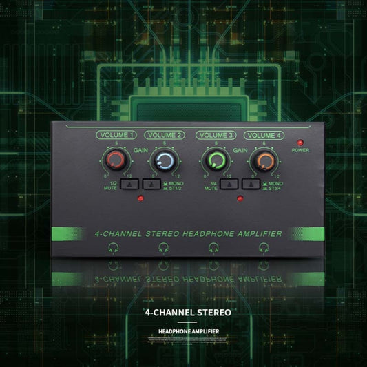 EF-4 RGB Professional 4 Channel Headphone Amplifier Studio Lossless Monitor Splitter by buy2fix