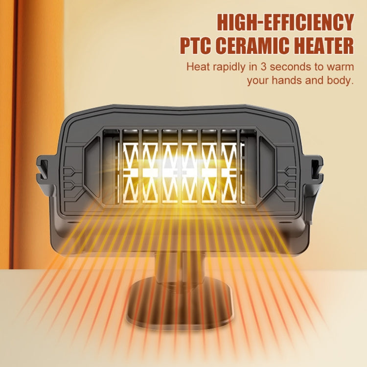 Car 12V Heater Defrost Snow Defogger, Color: Black Dual Use by buy2fix