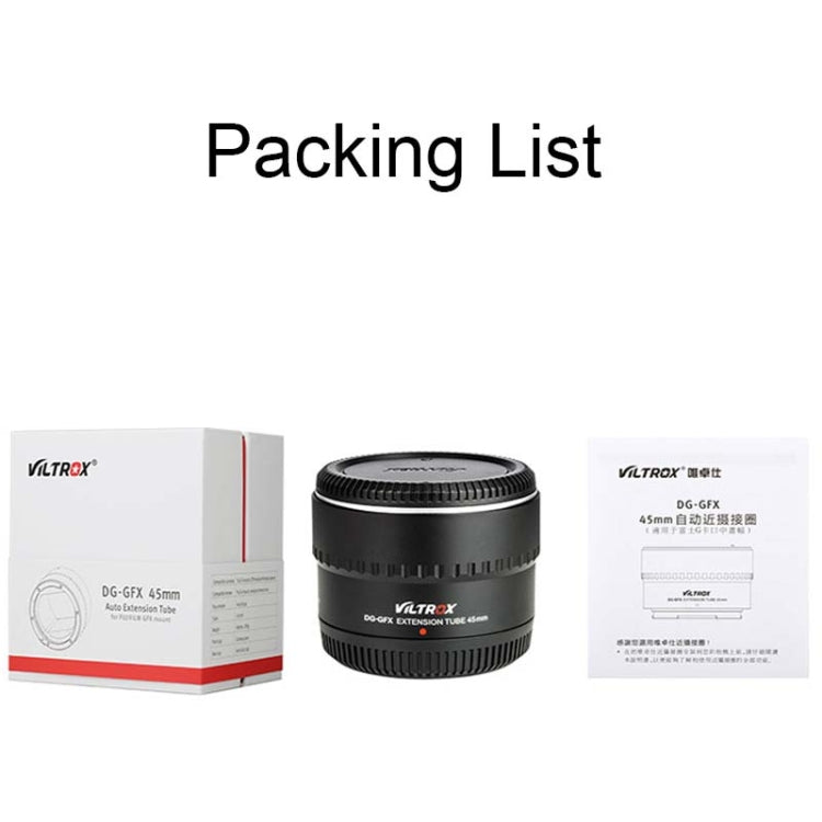 For Fujifilm 50R/50S VILTROX DG-GFX45mm Camera Medium Format Macro Adapter by VILTROX