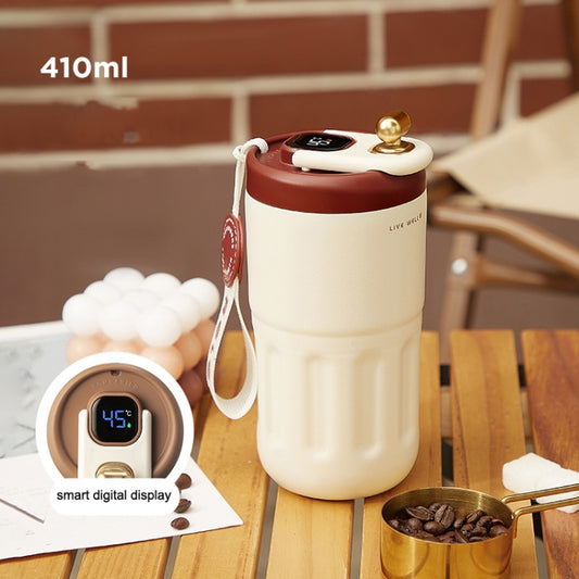 Relea JV012237 Portable Stainless Steel Coffee Insulation Cup, Style: Digital Model (Red) by buy2fix