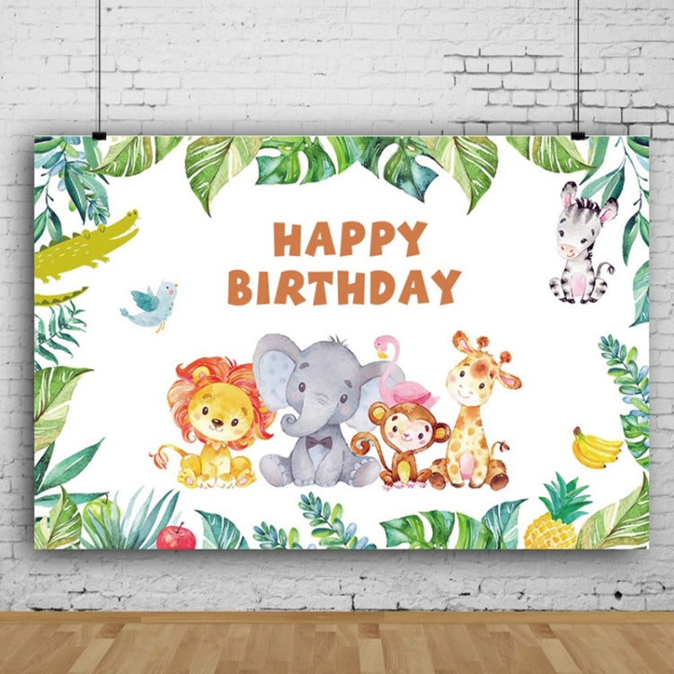 MDT10056 1.5m x 1m Animal Forest Cartoon Birthday Party Banquet Decoration Photo Background Cloth by buy2fix
