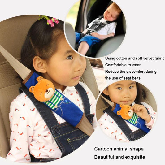 H002 Children Car Seat Belt Cartoon Cover(Lion) by buy2fix