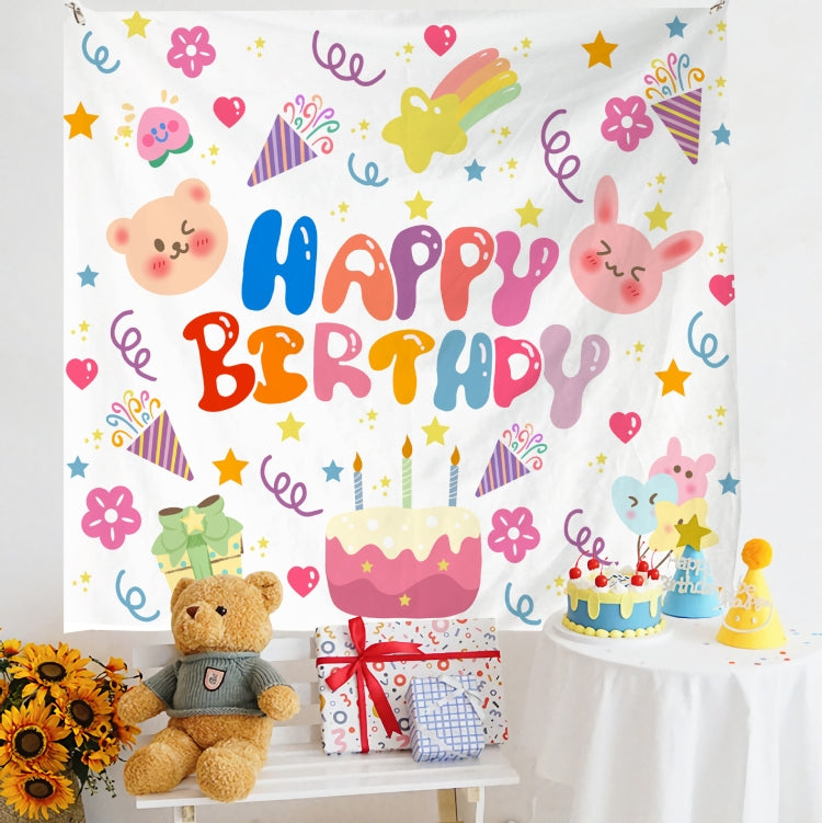 Birthday Layout Hanging Cloth Children Photo Wall Cloth, Size: 150x200cm Velvet(4) by buy2fix
