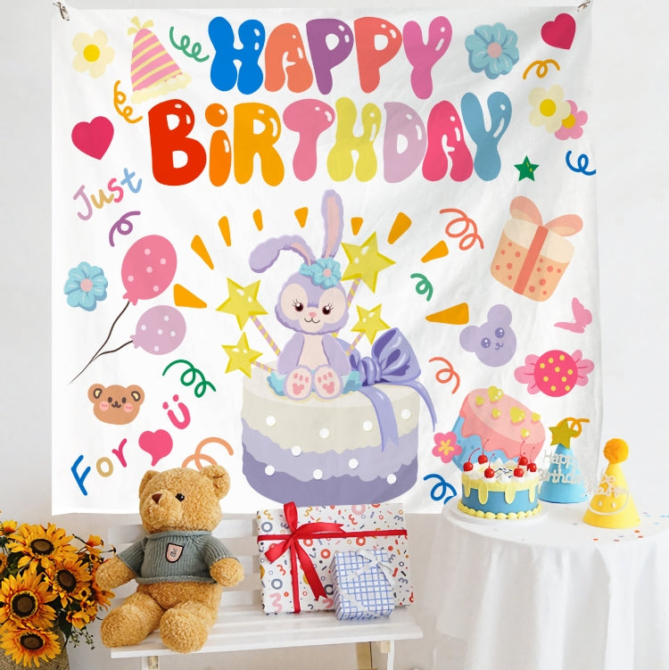Birthday Layout Hanging Cloth Children Photo Wall Cloth, Size: 150x200cm Velvet(6) by buy2fix