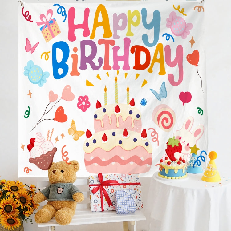 Birthday Layout Hanging Cloth Children Photo Wall Cloth, Size: 150x230cm Velvet(3) by buy2fix