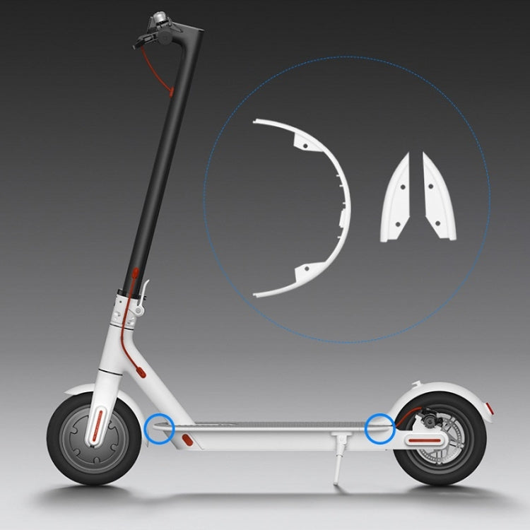 For Xiaomi Mijia M365 Side Protection Cover + Front Rear Bumper(White) by buy2fix