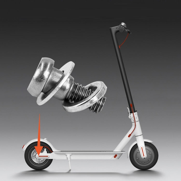 For Xiaomi Mijia M365/PRO 5pcs Scooter Rear Wheel Fixing Screws(White) by buy2fix