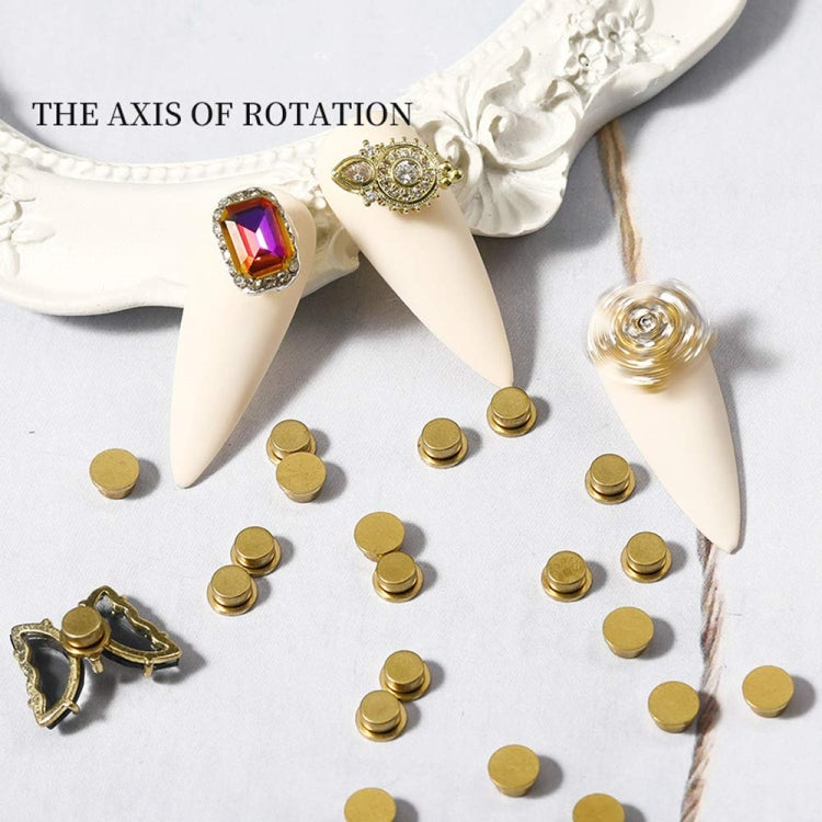 20pcs Metal Rotatable Bearing For DIY Crystal Jewelry Nail Art Decorations 4x5x2.5mm by buy2fix