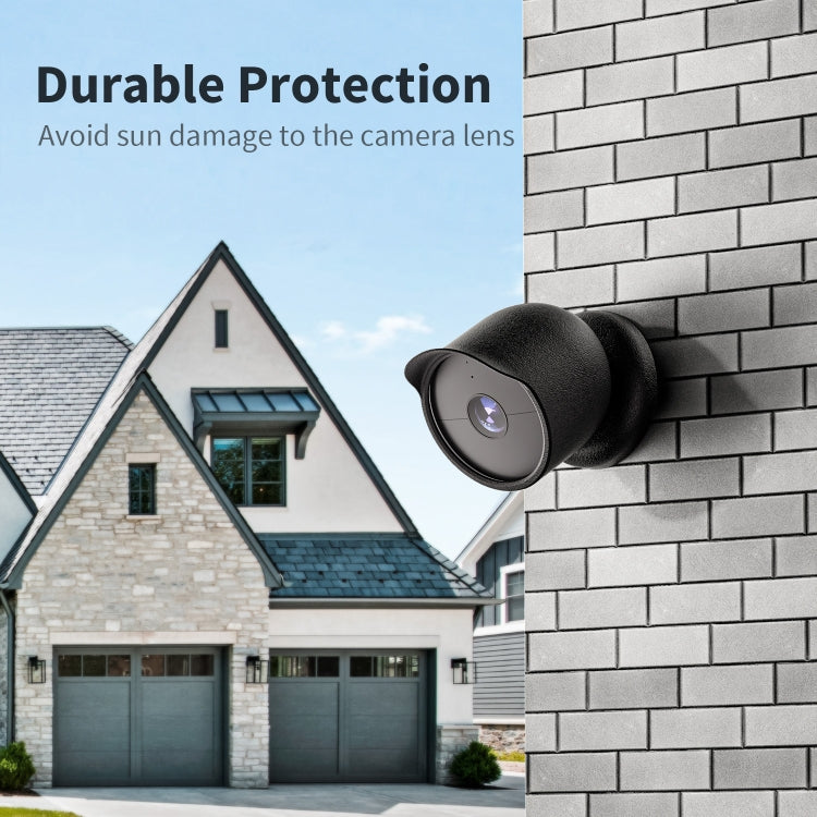 For Google Nest Camera Outdoor Silicone Water-Resistant Protective Cover(Black) - Security by buy2fix | Online Shopping UK | buy2fix