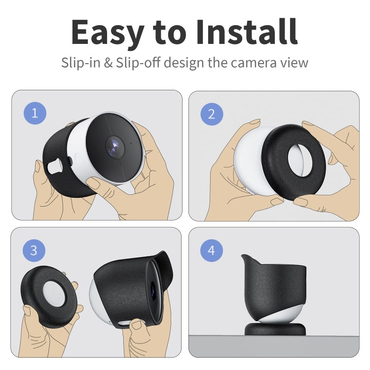 For Google Nest Camera Outdoor Silicone Water-Resistant Protective Cover(White) by buy2fix