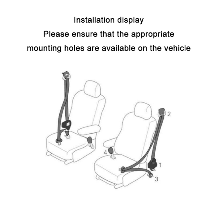 Universal 3-point Car Retrofit Seat Belt With Emergency Locking(Iron Buckle) by buy2fix