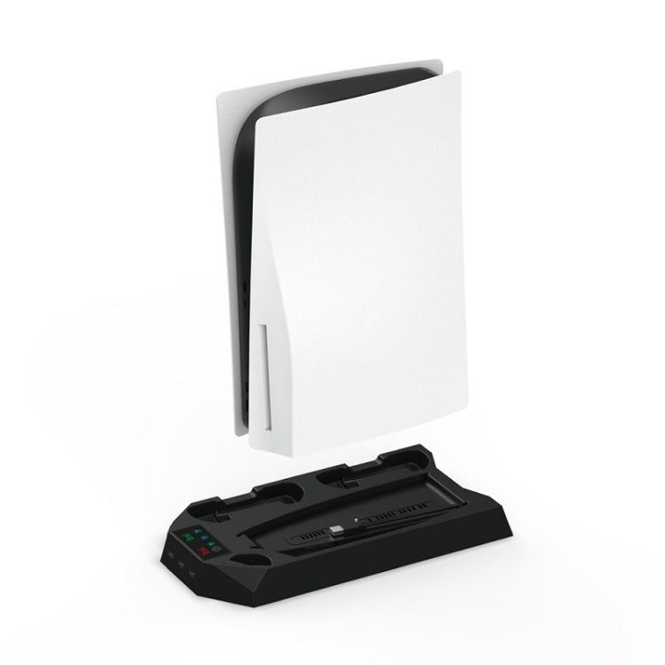 For PS5 DE/UHD 2 In 1 Handheld Console Cooling Stand Fan Base(Black) by buy2fix