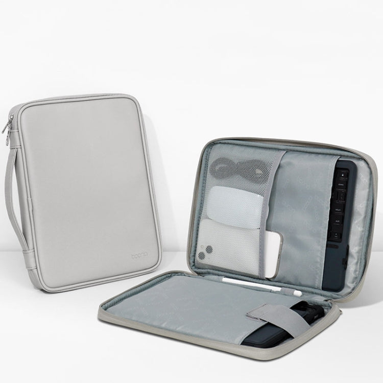 Baona BN-Q015 Leather Waterproof Shock Absorbing Handheld Tablet Bag, Size: 12.9 inches(Gray) by Baona