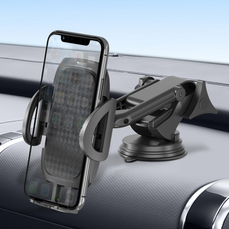 Yesido C111 Double Pole Rotating Telescopic Arm Car Bracket(Black) by Yesido