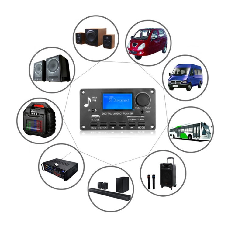 D006BT Bluetooth MP3 Decoder U Disk Playback Audio Amplifier Board(Small RC) by buy2fix