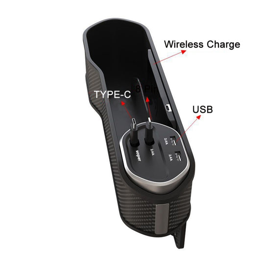 Car Seat Clip Organizer Multifunctional Car Charger, Specification: Wireless Charge by buy2fix
