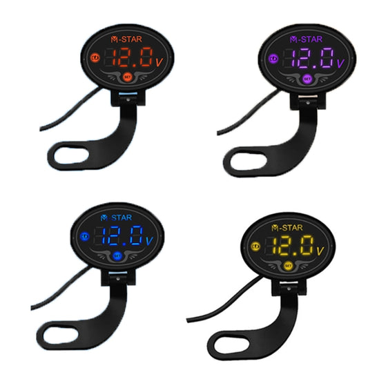 YL-M01 Motorcycle Battery Voltage Monitoring M-STAR Intelligent Voltage Meter(Purple) by buy2fix