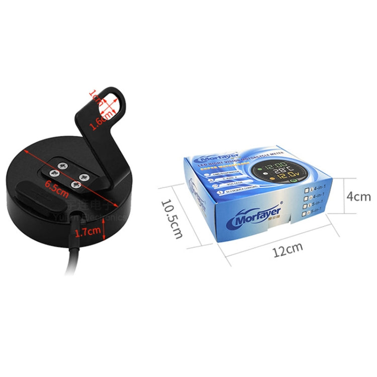 Morfayer YL-M05 4 In 1 Water Temperature Model 9-24V LED Night Vision Motorcycle Modification Instrument by buy2fix