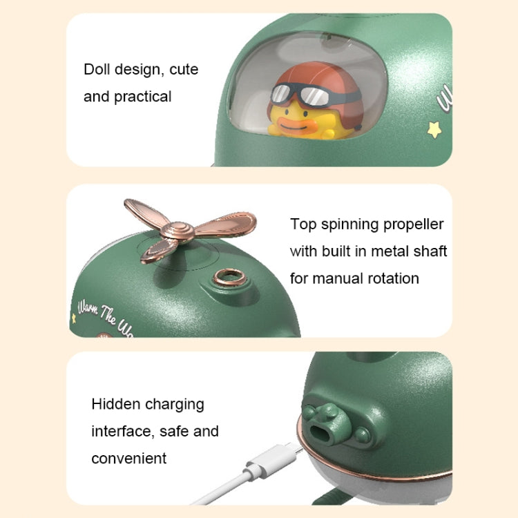 ICARER FAMILY IFJSQ07 Cartoon Nano Spray Atmosphere Night Light Humidifier, Spec: Charging (Green) by buy2fix