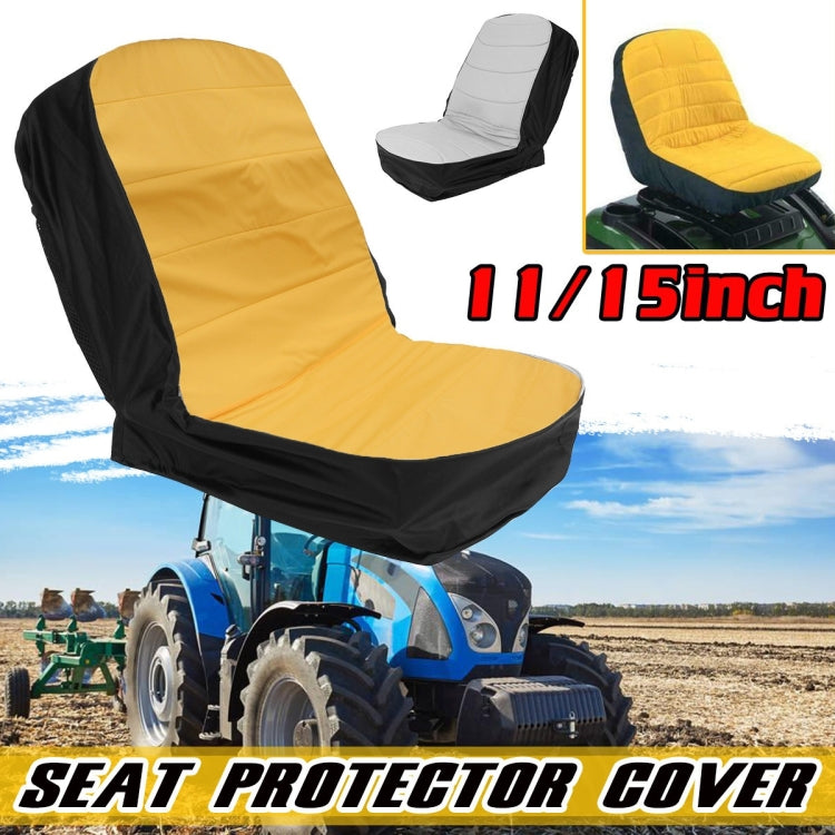 Dustproof Seat Cover For Grass Cutter / Agricultural Vehicle / Forklift / Tractor, Size: 15 Inch (Yellow Black) by buy2fix