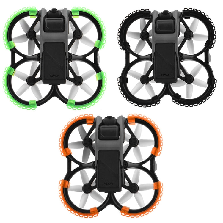 For DJI Avata BRDRC-9604 4pcs Drone Propeller TPU Protective Guard UAV Bumper Anti-collision Ring Cover(Black) by BRDRC