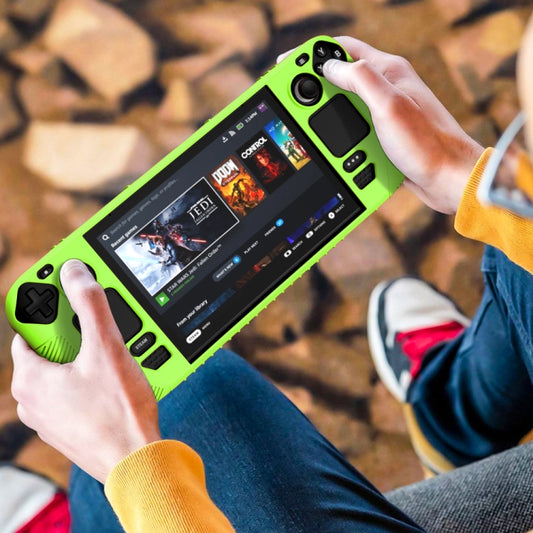 For Steam Deck V3 Non-slip Silicone Protective Case for Pocket Consoles(Green) by buy2fix