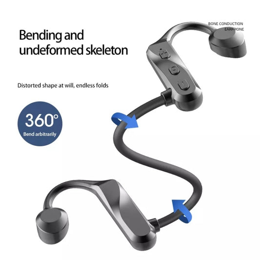 K69 Bluetooth Headset Sound Conduction Binoconic Business Sports Earphone(Black) by buy2fix
