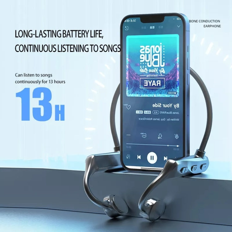 K69 Bluetooth Headset Sound Conduction Binoconic Business Sports Earphone(Black) by buy2fix
