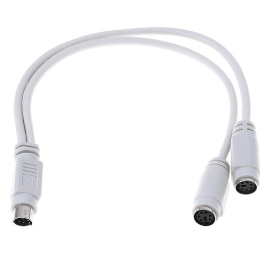 PS2 2pcs 1 to 2 Transfer Wiring Industrial Computer with Keyboard Mouse Interface(0.29m) by buy2fix