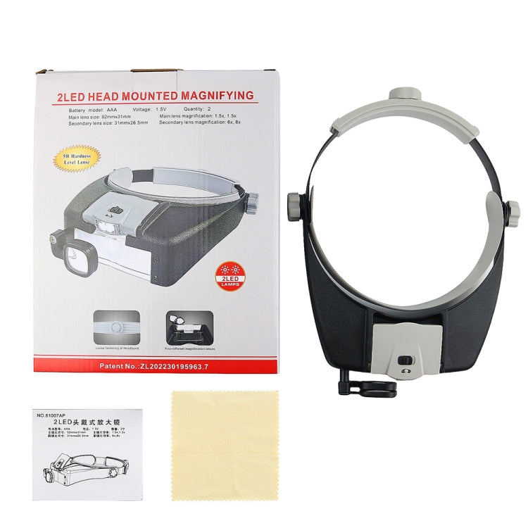 81007-AP LED Light Head-mounted Electronic Repair Tool Magnifying Glass by buy2fix