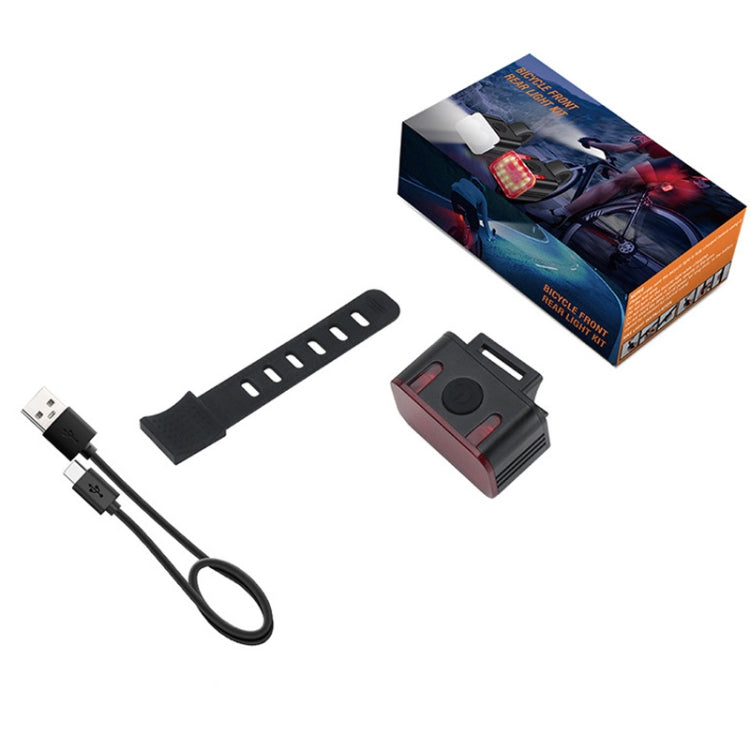 Bicycle Light USB Charging Outdoor LED Riding Lamp Set, Style: Tail Light by buy2fix