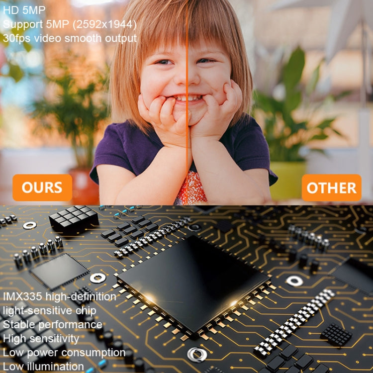 QQSJ-8975 HD 5MP 2K 30FPS IMX335 USB FF Camera Module by buy2fix