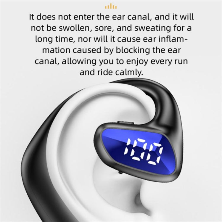 M-K8 Bluetooth Headset Ear Hanging Business Model Air Conduction Earphone(Black) by buy2fix