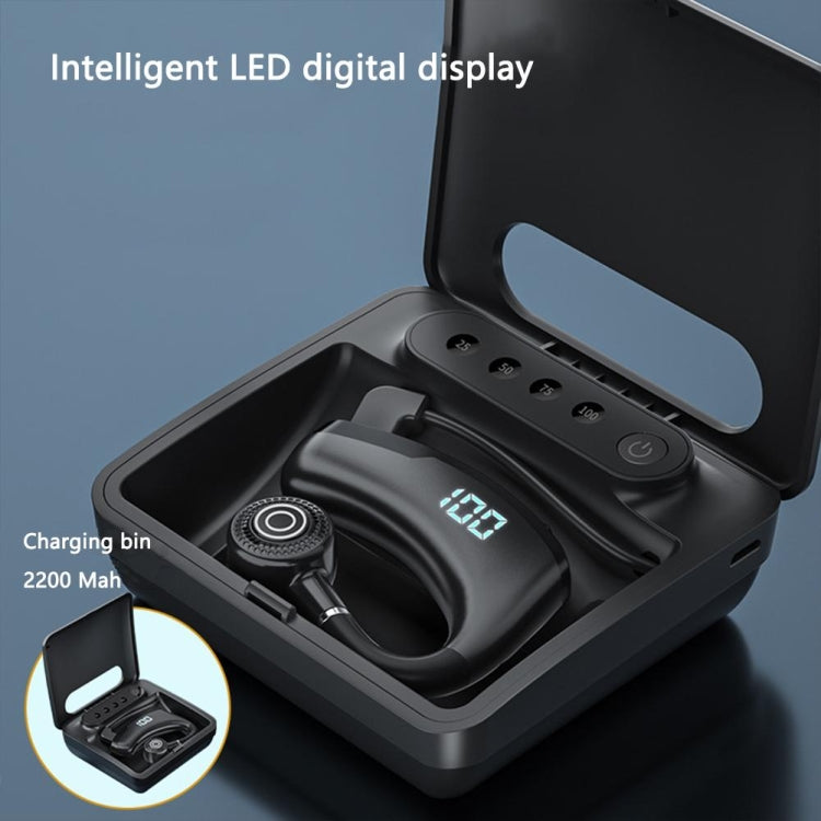 V19S Wireless Bluetooth Headset Digital Display With Charging Bin Mobile Power Function(Blue) by buy2fix