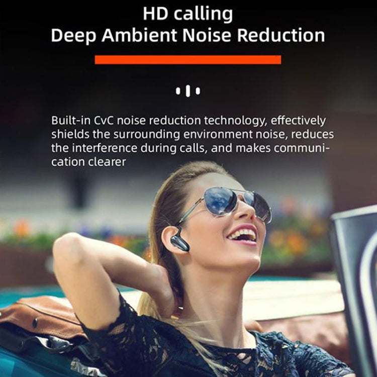 YX02 With Digital Display Hanging Ear Bone Conduction Bluetooth Headset(Red) by buy2fix