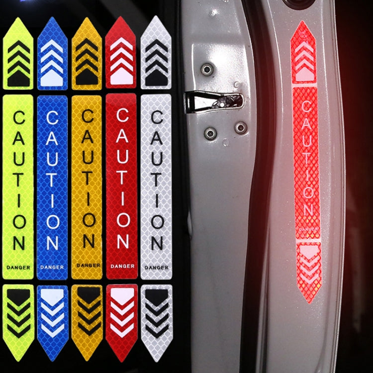 5sets Car Opening Door Anti-Collision Safety Warning Reflector(Fluorescent Green) by buy2fix