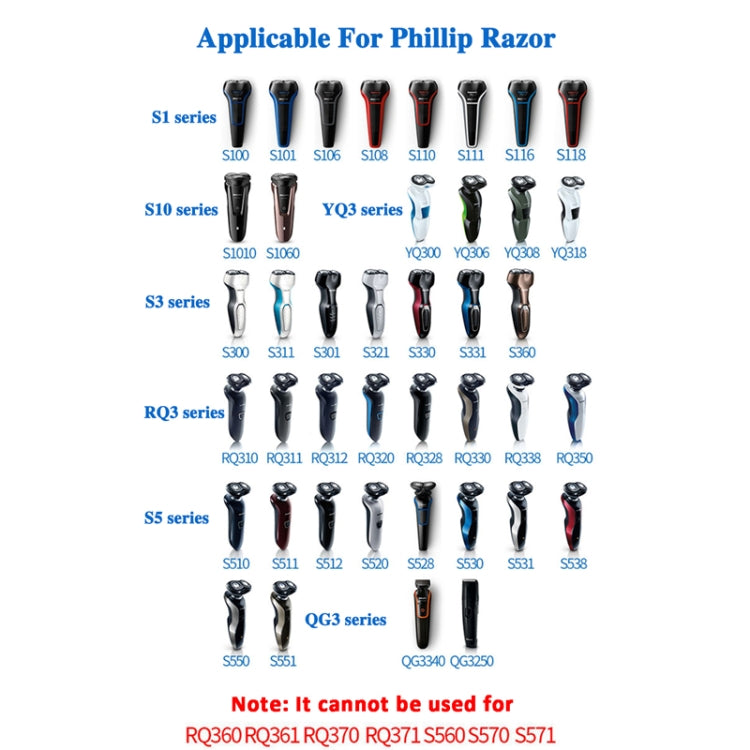 2pcs A00390 4.3V Shaver Adapter Charger for PHILIPS RQ310 RQ312 RQ311 RQ338 RQ331 S510 S511,US Plug by buy2fix