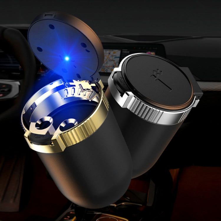Car Universal Multifunctional Ashtray With Cover(Gold) by buy2fix