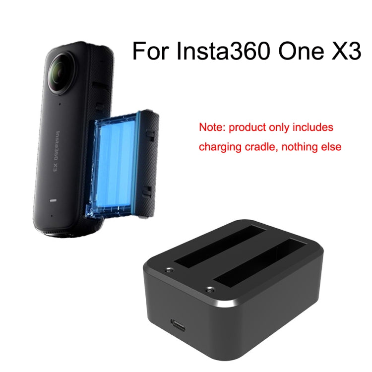 For Insta360 X3 A520 Panoramic Camera Batteries Charger Dual Charging Dock by buy2fix
